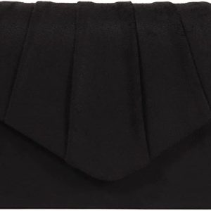 Velvet Pleated Evening Clutch