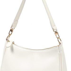 White Shoulder Bag with Removable Straps