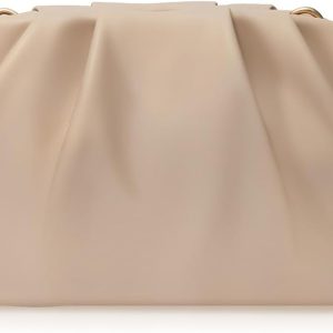 Pleated PU Evening Clutch Bag